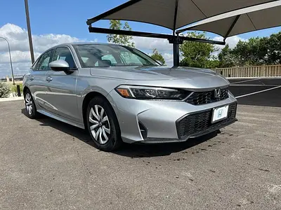 Certified 2025 Honda Civic LX, Front 3/4: original photo from the dealer's listing