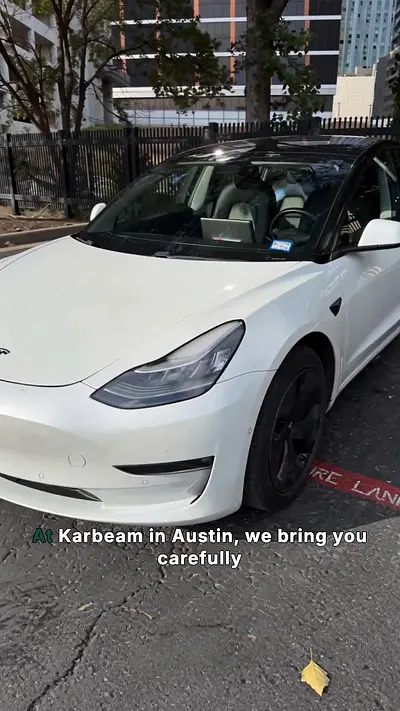 Cover of the Used 2018 Tesla Model 3 Long Range RWD Instagram reel by Ishan A (Private Seller), generated by Karbeam
