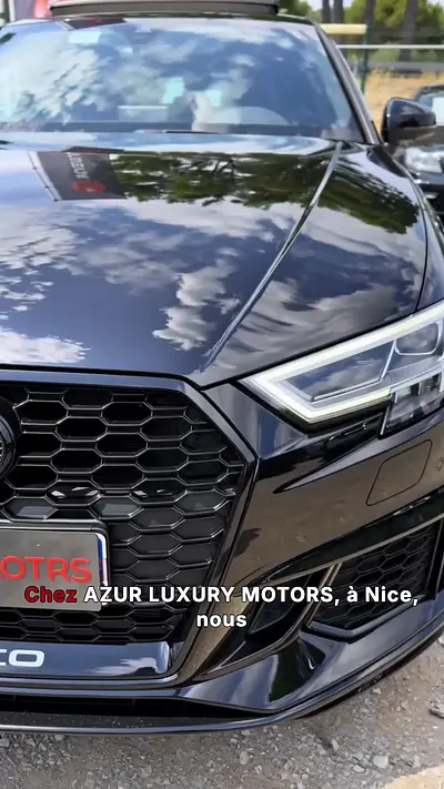 Couverture du reel Instagram Audi Rs3 (2e Generation) Sportback Ii (2) Sportback 2.5 Tfsi 400 Quattro S Tronic par ALM by AZUR LUXURY MOTORS, généré par Karbeam